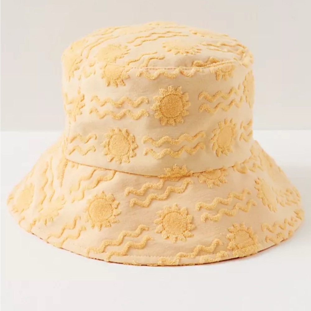 Lack Of Color Yellow Embroidered Bucket Hat